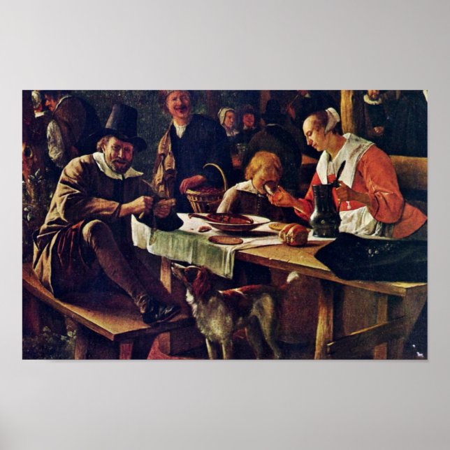 Poster Tavern Garden Détail Par Steen Jan (Meilleure Qual (Devant)