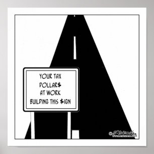 Poster Taxe $ Construite Ce panneau