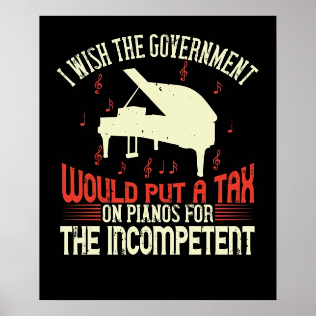 Poster Taxe Sur Le Piano Pour Les Incompétents (Devant)