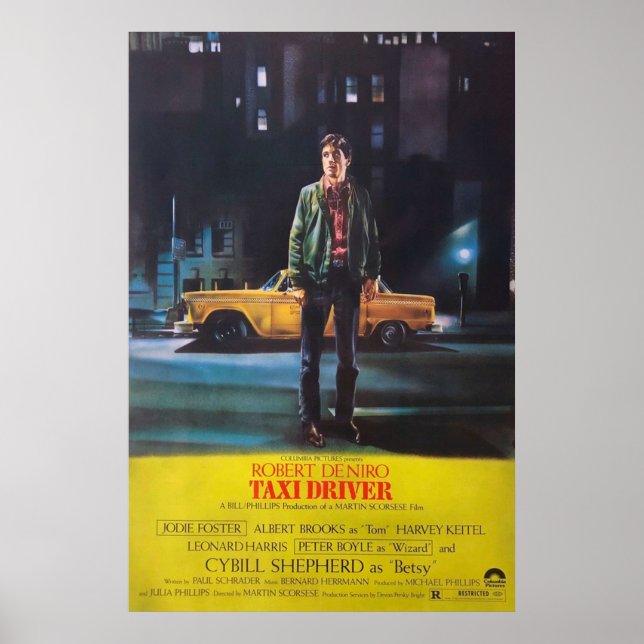Poster Taxi Driver 1976 Movie Art (Devant)