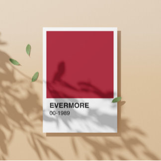 Poster Taylor Red Evermore 1989 Albums - Bordure blanche