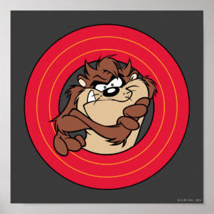 Poster TAZ™ à travers les cercles LOONEY TUNES™