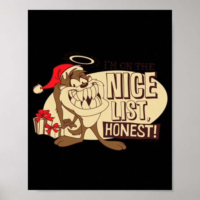Poster Taz Im On The Nice List  (Devant)