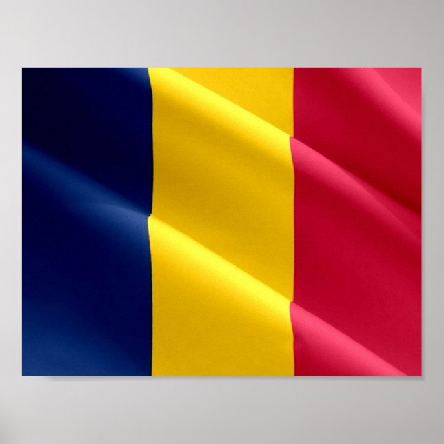 Poster Tchad - Drapeau d'agitation - (Devant)
