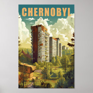 Poster Tchernobyl Kiev Ukraine Célèbre Vintage voyage Pla