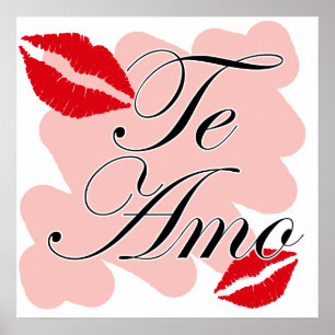 Poster Te Amo - Espagnol - Je t'aime