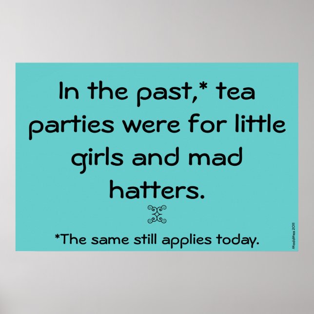 Poster "Tea Parties" (Devant)