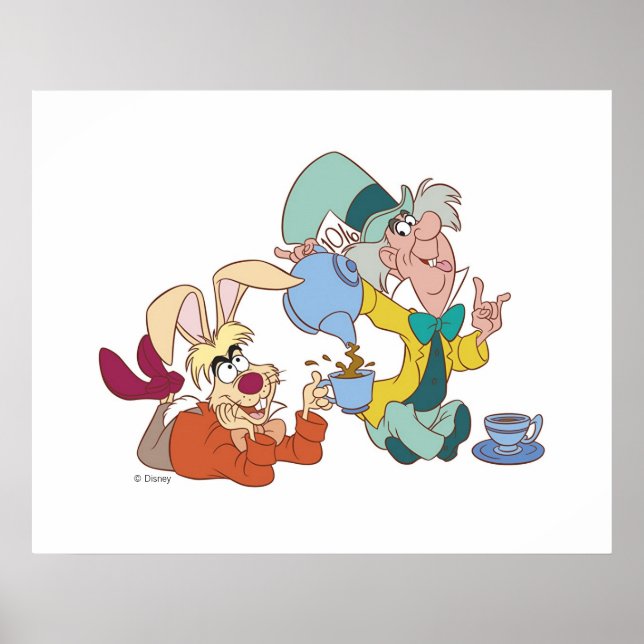 Poster Tea Party avec le Disney de Hatter Mad (Devant)