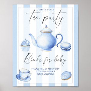 Poster Tea Party Boy Baby showers pour bébé