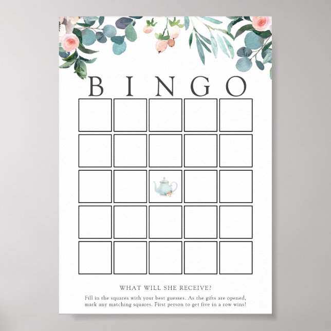 Poster Tea Time Baby Bingo Carte de jeu (Devant)