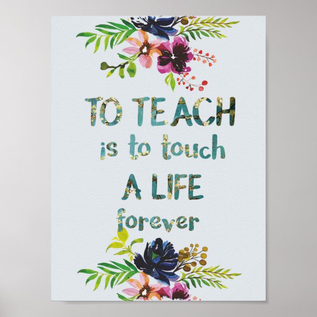 Poster Teacher Appreciation Week Teacher Quote Typography (Devant)