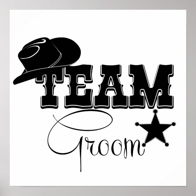 Poster Team Groom - cowboy (Devant)
