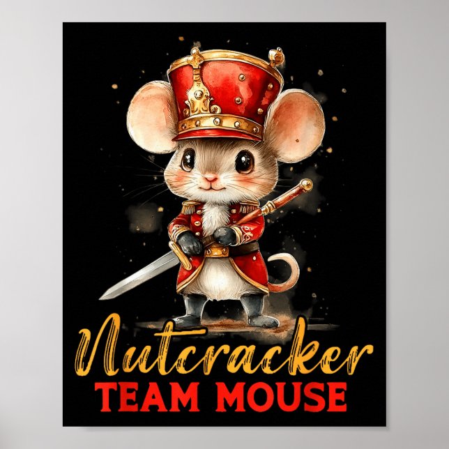 Poster Team Mouse Nutcracker Christmas Dance Pajamas Kids (Devant)