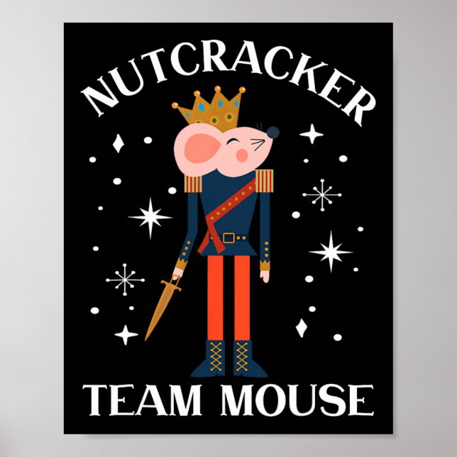 Poster Team Mouse Nutcracker Noël Danse Amusante Soldat (Devant)