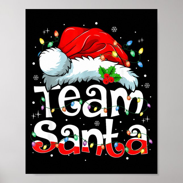 Poster Team Santa Christmas Squad Family Matching Pajamas (Devant)