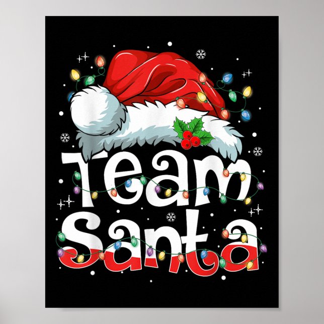 Poster Team Santa Claus Christmas Family Matching Pajama  (Devant)