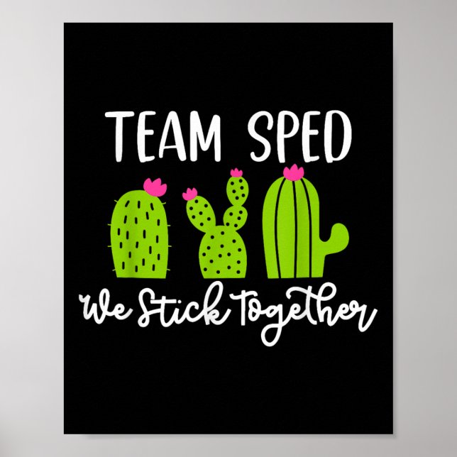 Poster Team Sped We Stick Together Teacher Teaching Men W (Devant)