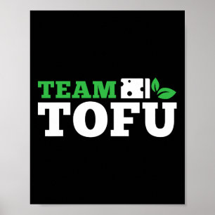 Poster Team Tofu Workout Vegan Bodybuilding Fitness Plant