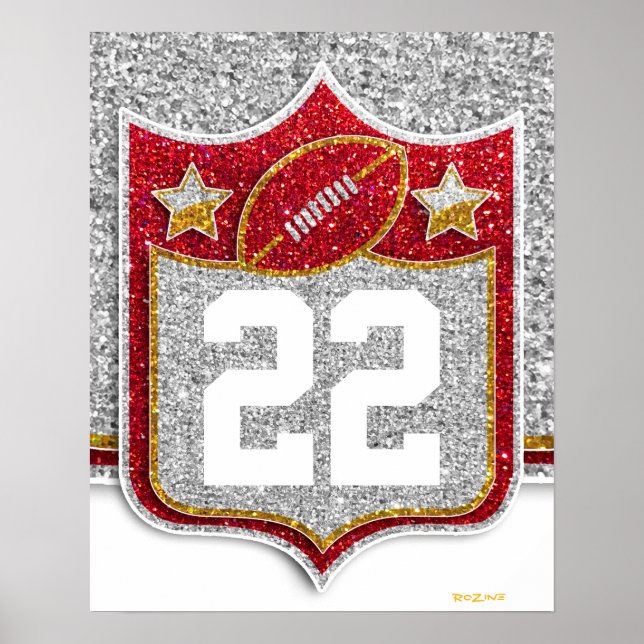 Poster Team USA Sports Red and Gold College Football (Devant)