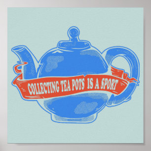Poster Teapot Collecte de théières