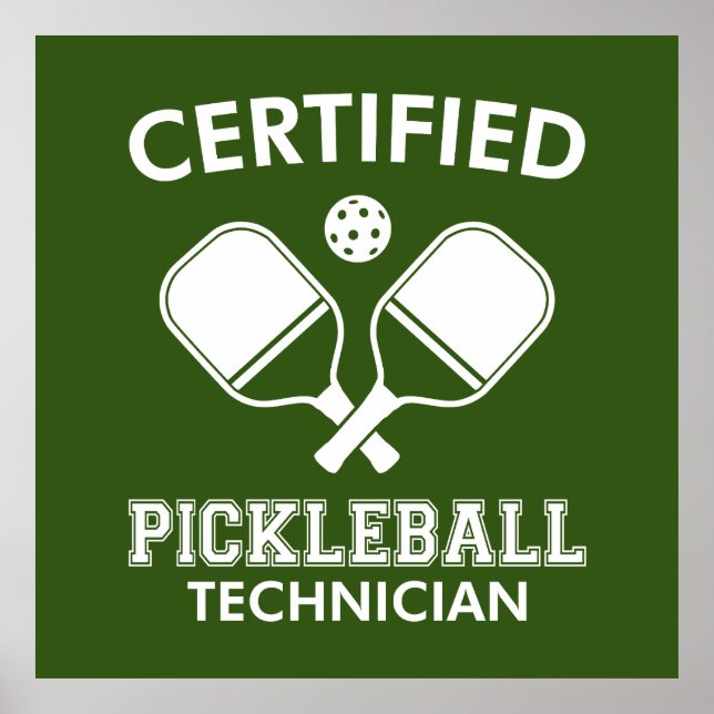Poster Technicien certifié en Pickleball (Devant)