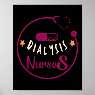 Poster Technicien de dialyse pour hommes femmes infirmièr