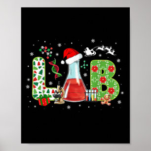 Poster Technicien de laboratoire de Noël de laboratoire S