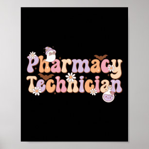 Poster Technicien en pharmacie rétro Halloween Éffrayant