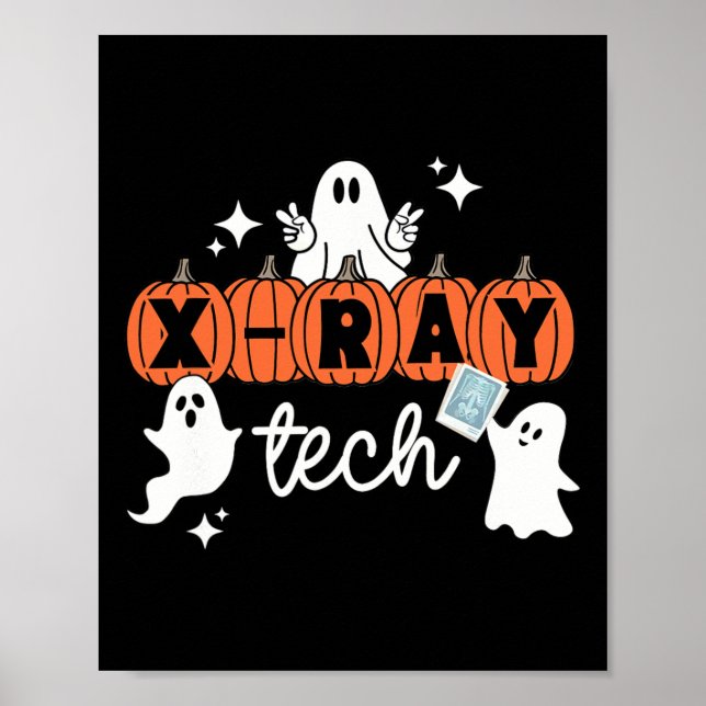 Poster Technicien technique Halloween Squad Xray Citrouil (Devant)