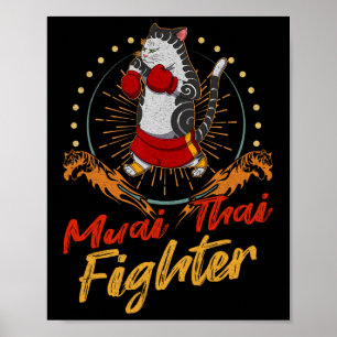 Poster Technique de combat Muay Thai Thaïlande Poing Anne