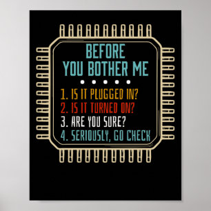 Poster Technologie de l'information Tech Assistance techn