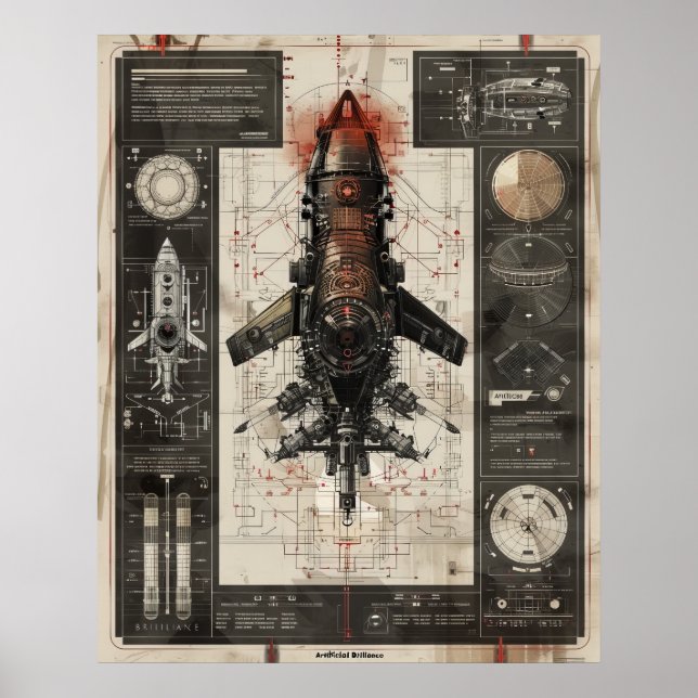 Poster Technologie de schéma d'infographie hyperréelle av (Devant)