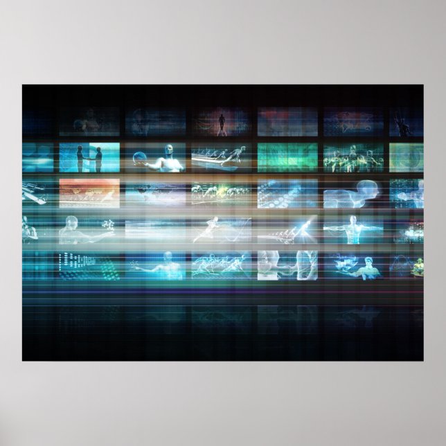 Poster Technologie futuriste avec technologie de l'avenir (Devant)