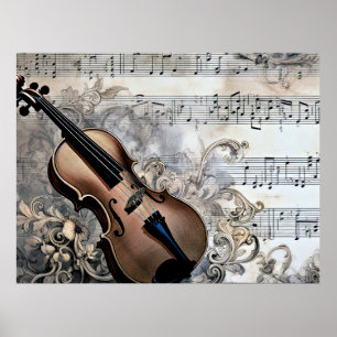 Poster Technologie harmonisante, illustration musicale,