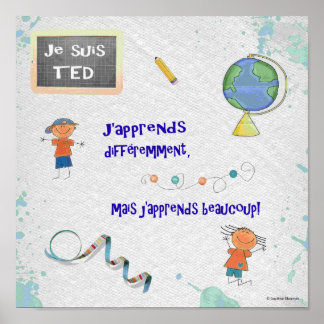 Poster TED j'apprends différemment