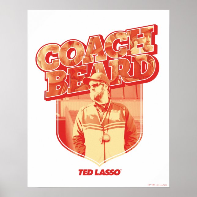 Poster Ted Lasso | Badge de la barbe de l'entraîneur (Devant)