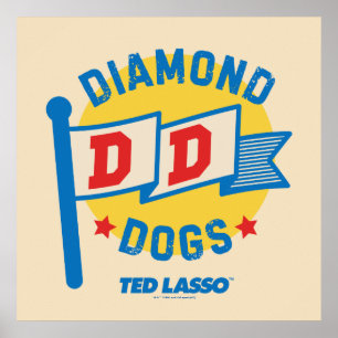 Poster Ted Lasso   Diamond Chiens Pennant Graphisme