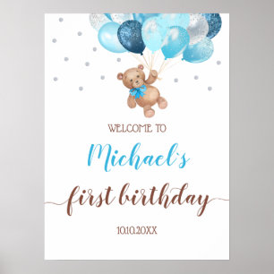 Poster Teddy Bear Bearly Wait Bienvenue Premier anniversa