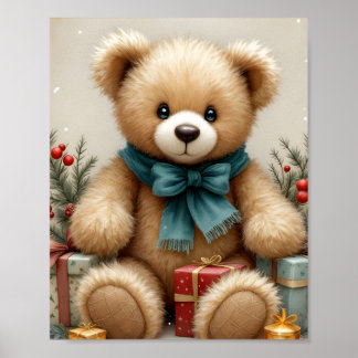 Poster Teddy Bear Christmas Digital