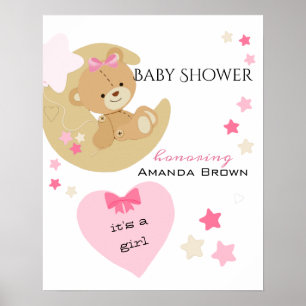 Poster Teddy Bear Love Baby Girl Douche