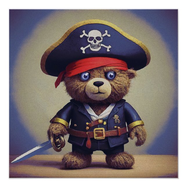 Poster Teddy Bear Pirate (Devant)