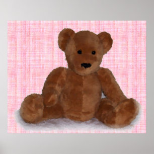 Poster Teddy Bear Plush Photographie Art rose