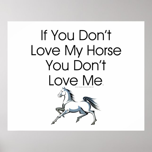 Poster TEE Love My Horse (Devant)