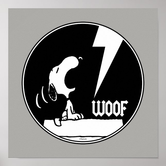 Poster Tee - shirt | Snoopy Howling (Devant)