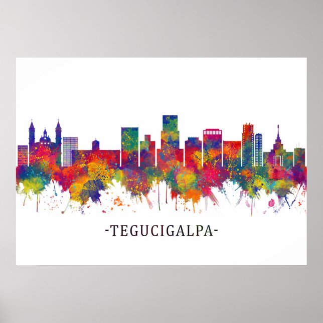 Poster Tegucigalpa Honduras Skyline (Devant)