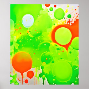 Poster Teintes Vertes & Orange
