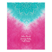 Teinture à carreaux rose et bleu avec Mandala Sway