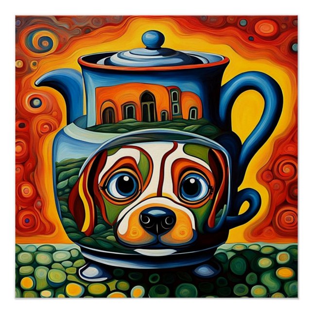 Poster Tekanne Dyr 6 (Devant)