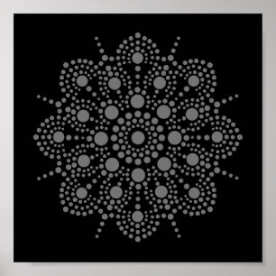 Poster Téléchargeable Unique Art Abstrait Mandala Modèle
