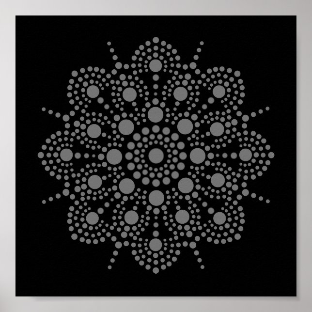 Poster Téléchargeable Unique Art Abstrait Mandala Modèle (Devant)